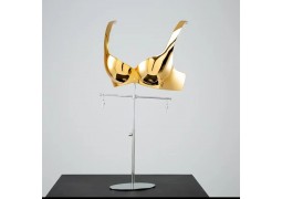 Стійка телескопічна,настільна, для білизни (висота 53-68см.золото)